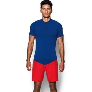 Under Armour Blue Men's Baywatch 1⁄2 Zip Rashguard Large NWT